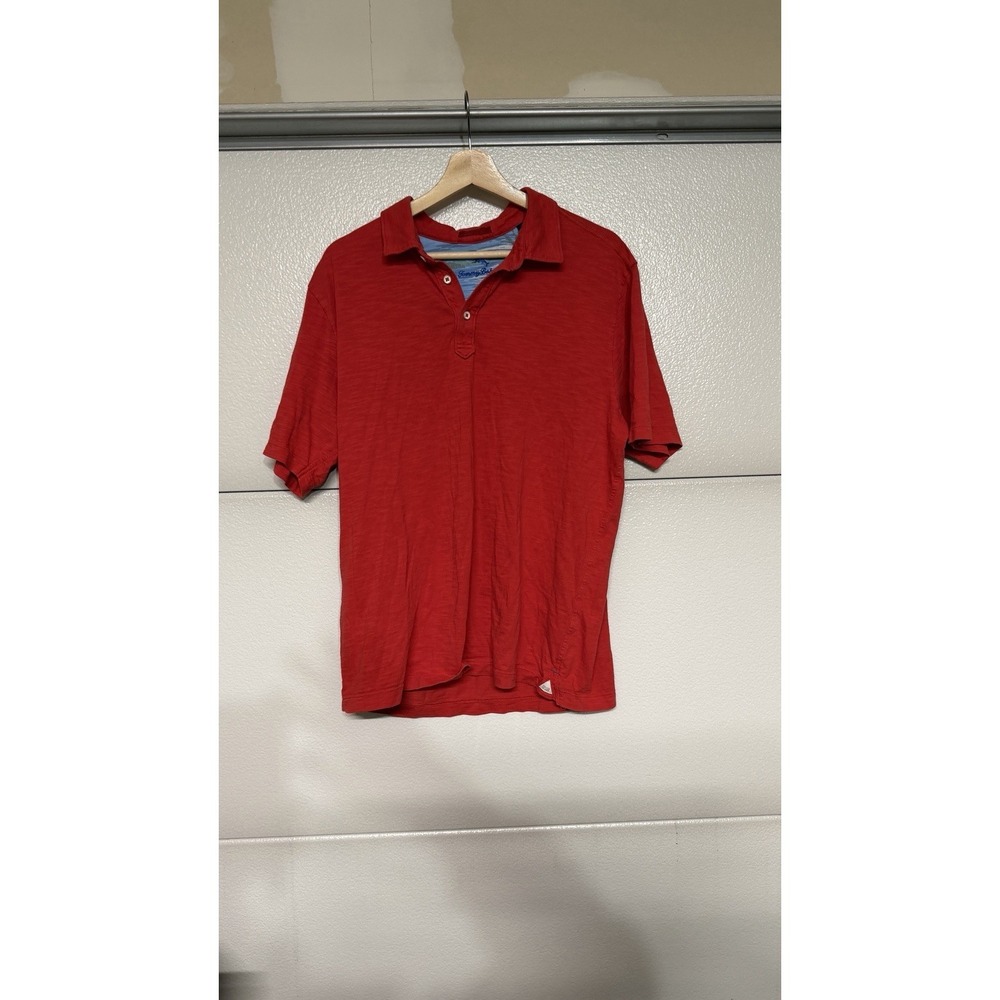 Tommy Bahama Red Polo‎ Shirt Mens Size M Short Sleeve Casual Cotton